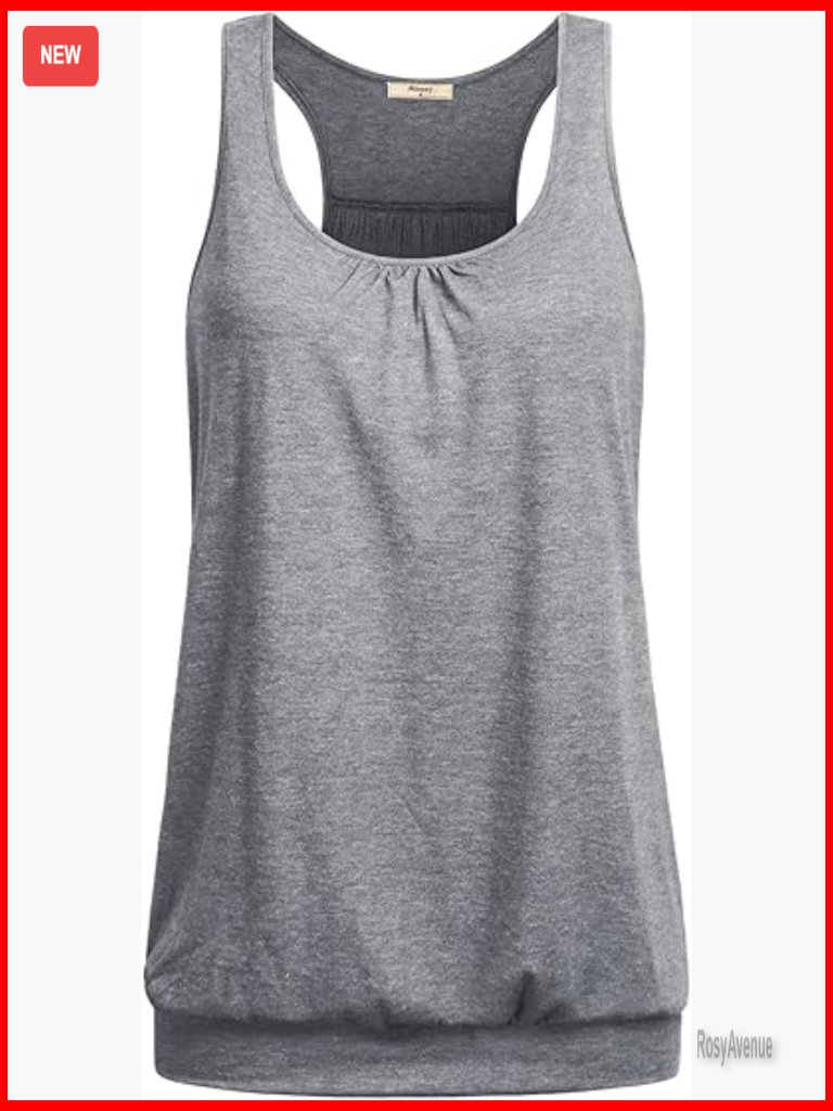 Sleeveless Racerback Yoga Tank Top Loose Fit Workout Top